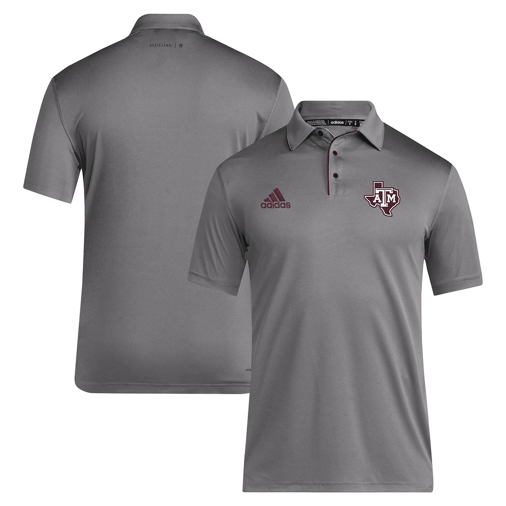 Men's adidas Gray Texas A&M Aggies 2024 Coaches AEROREADY Polo