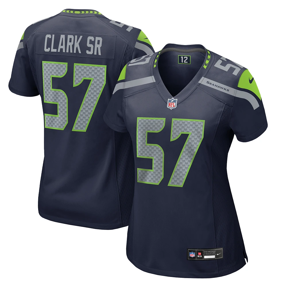 Women's Nike Frank Clark College College Navy Seattle Seahawks Team Game Jersey