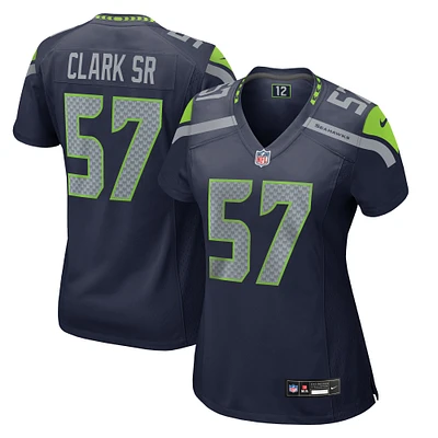 Women's Nike Frank Clark College College Navy Seattle Seahawks Team Game Jersey