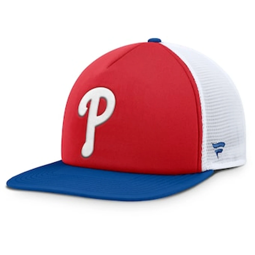 Men's Fanatics Red/White Philadelphia Phillies Fundamental Foam Front Snapback Hat