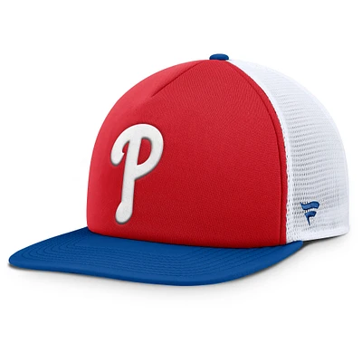 Men's Fanatics Red/White Philadelphia Phillies Fundamental Foam Front Snapback Hat