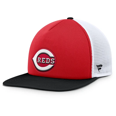 Men's Fanatics Red/Black Cincinnati Reds Fundamental Foam Front Snapback Hat