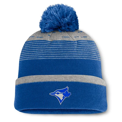 Men's Fanatics Royal Toronto Blue Jays Fundamental Gradient Cuffed Knit Hat with Pom