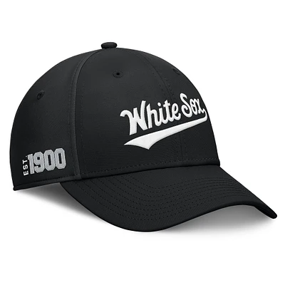 Men's Fanatics Black Chicago White Sox Fundamental Tag Flex Hat