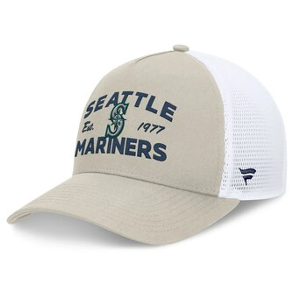 Men's Fanatics Stone Seattle Mariners A-Frame Trucker Adjustable Hat