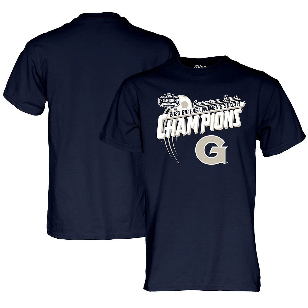 Unisex Blue 84 Navy Georgetown Hoyas 2023 Big East Women's Soccer Conference Tournament Champions T-Shirt
