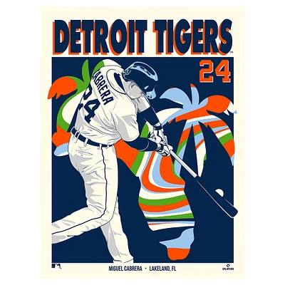 Phenom Gallery Miguel Cabrera Detroit Tigers 18" x 24" Serigraph