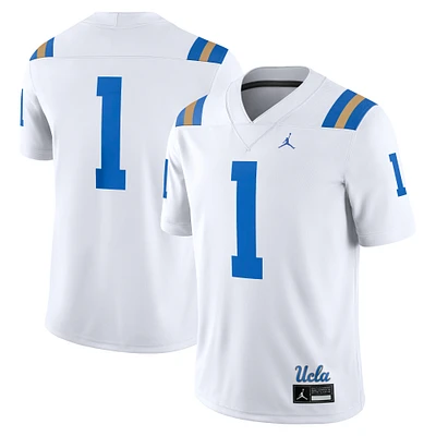 Men's Jordan Brand #1 White UCLA Bruins Game Jersey