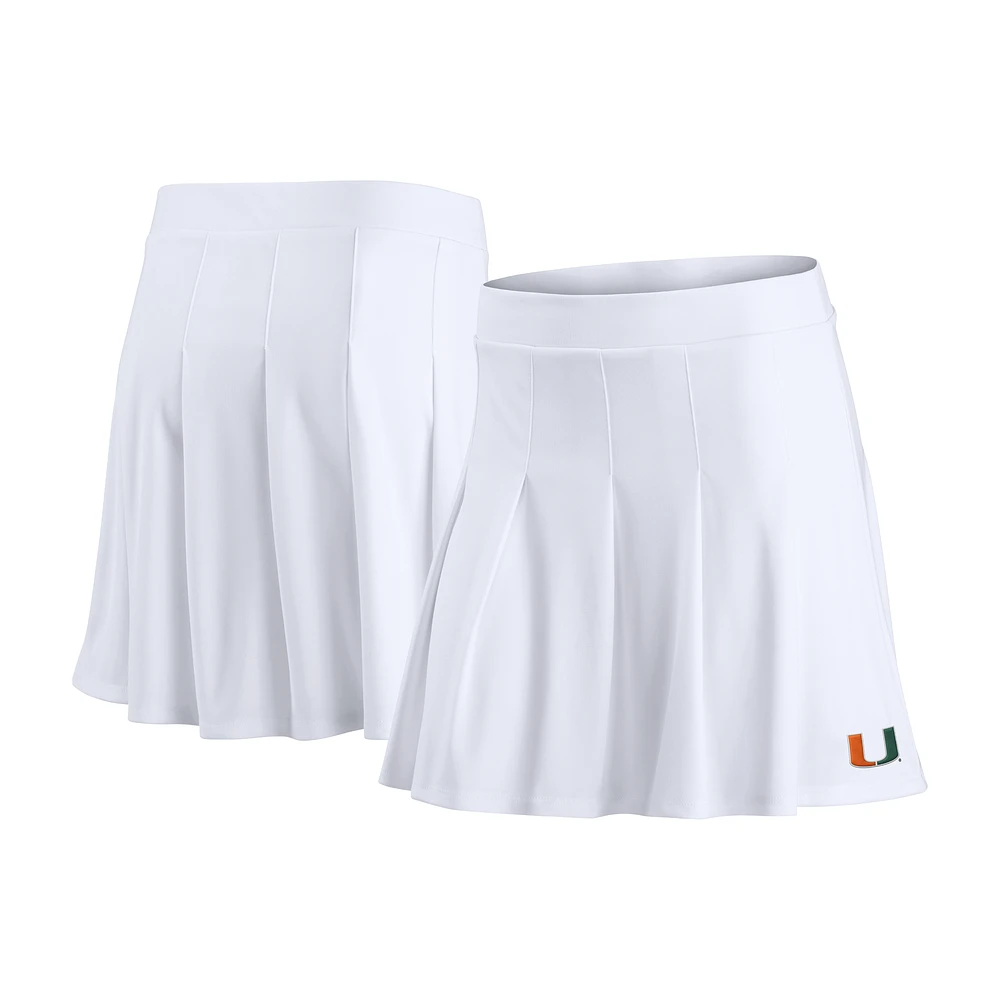 Women's Fanatics White Miami Hurricanes Heritage Primary Skirt