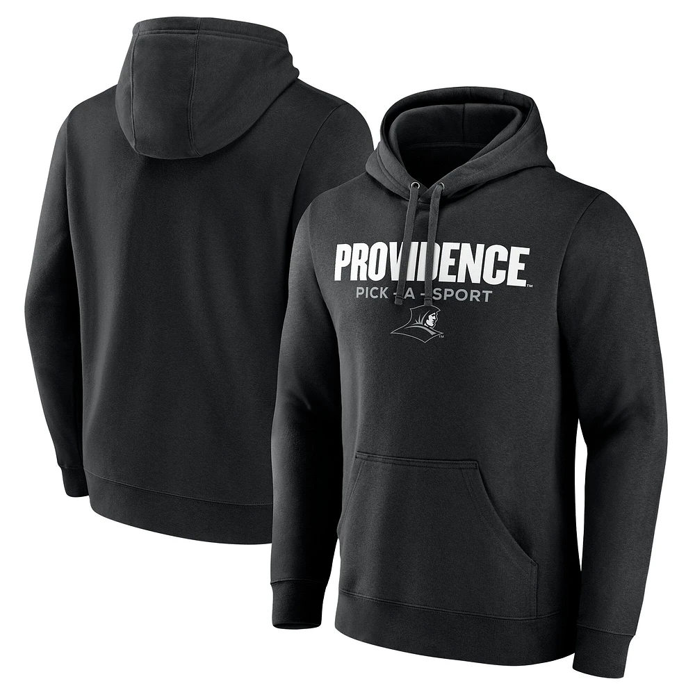 Men's Black Providence Friars Authentic Pick-A-Sport Pullover Hoodie