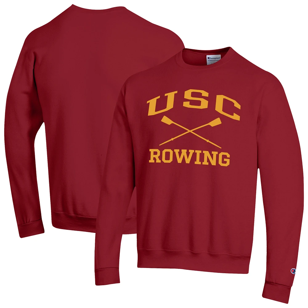 Men's Champion Cardinal USC Trojans Rowing Eco Powerblend Pullover Sweatshirt