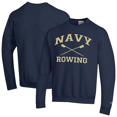 Men's Champion Navy Midshipmen Rowing Eco Powerblend Pullover Sweatshirt