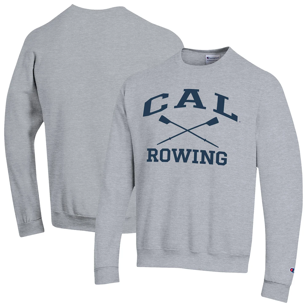 Men's Champion Gray Cal Bears Rowing Eco Powerblend Pullover Sweatshirt