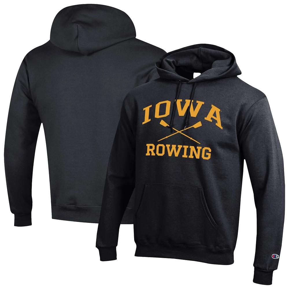 Men's Champion Iowa Hawkeyes Rowing Eco Powerblend Pullover Hoodie