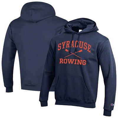 Men's Champion Navy Syracuse Orange Rowing Eco Powerblend Pullover Hoodie