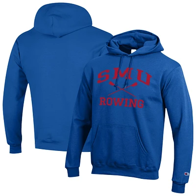 Men's Champion Royal SMU Mustangs Rowing Eco Powerblend Pullover Hoodie