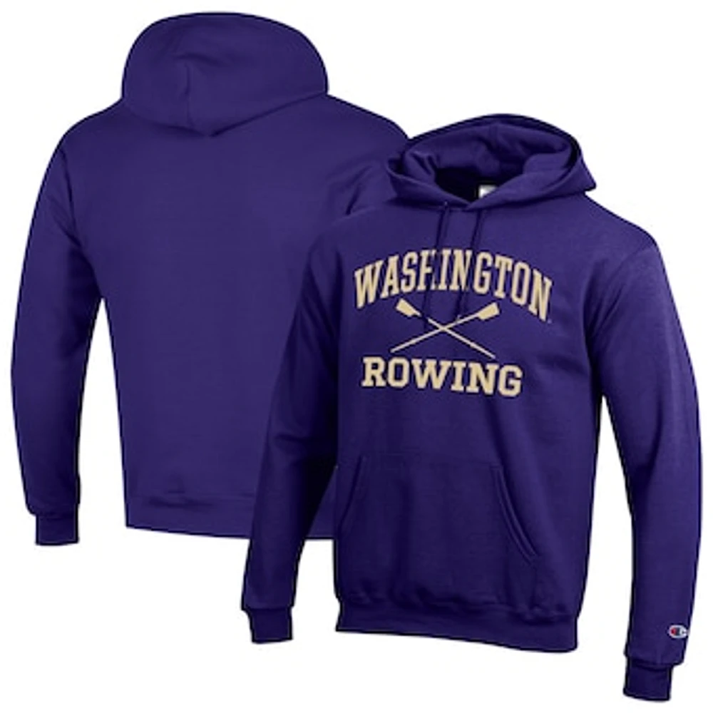 Men's Champion Purple Washington Huskies Rowing Oars Eco Powerblend Pullover Hoodie