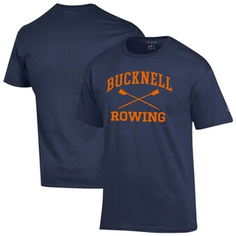 Men's Champion Navy Bucknell Bison Rowing Jersey T-Shirt