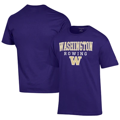 Men's Champion Purple Washington Huskies Rowing T-Shirt