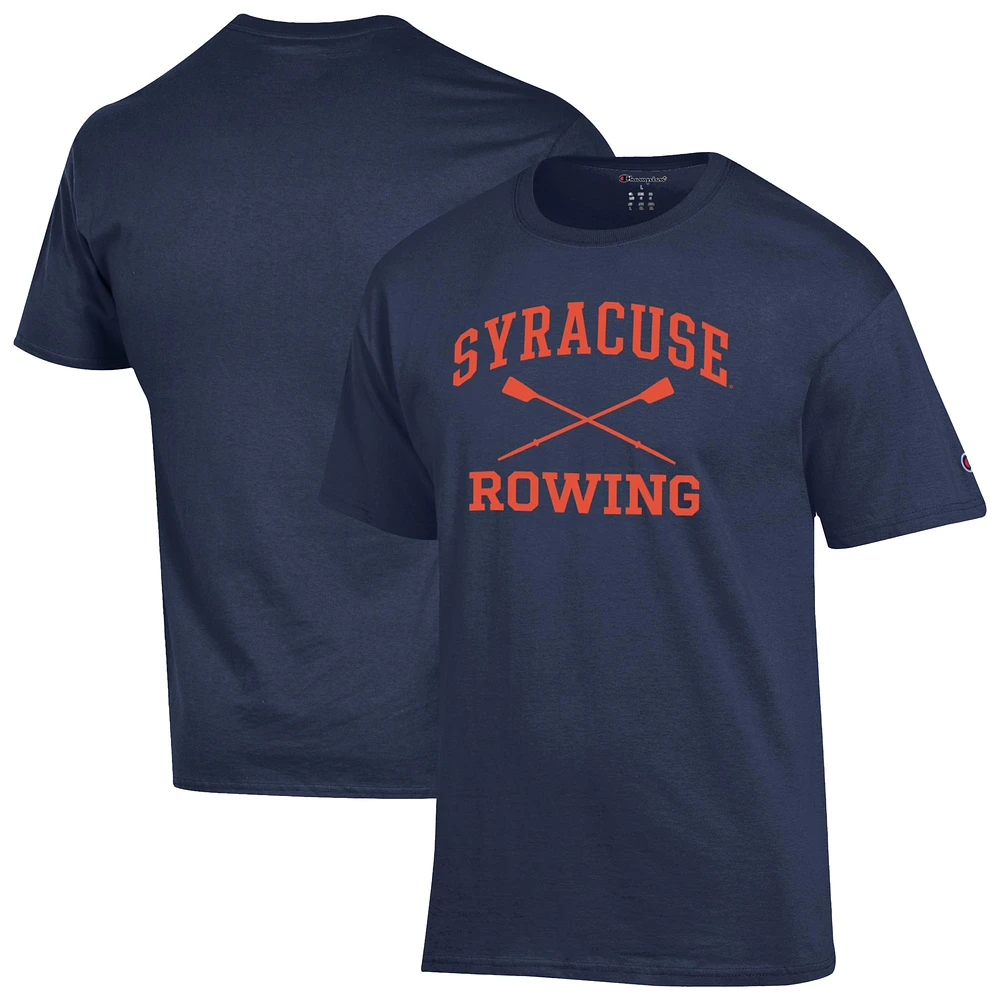 Men's Champion Navy Syracuse Orange Rowing Jersey T-Shirt