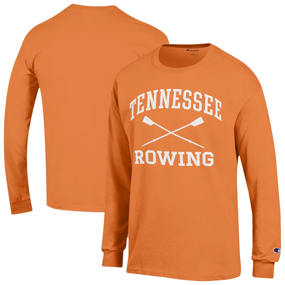 Men's Champion Tennessee Orange Volunteers Rowing Jersey Long Sleeve T-Shirt
