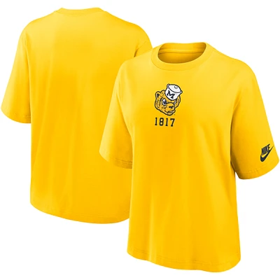 Women's Nike Maize Michigan Wolverines Legacy Established Boxy T-Shirt