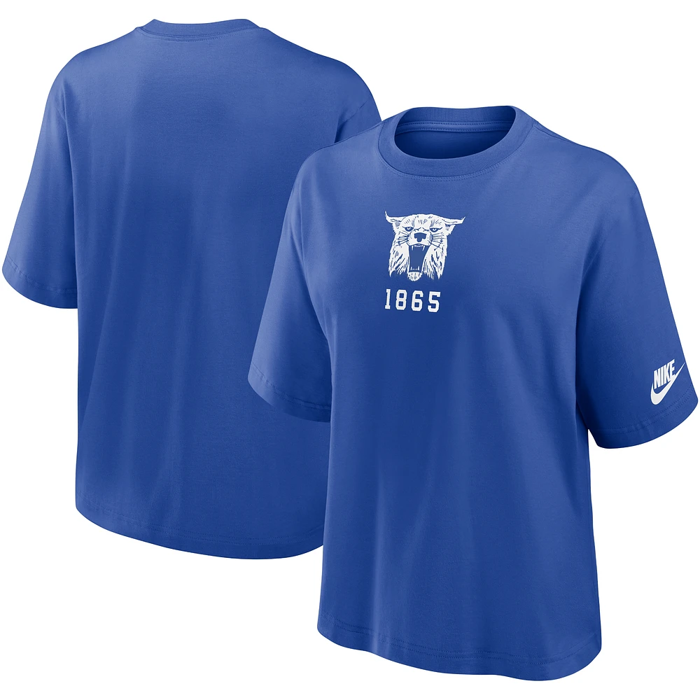 Women's Nike Royal Kentucky Wildcats Legacy Established Boxy T-Shirt