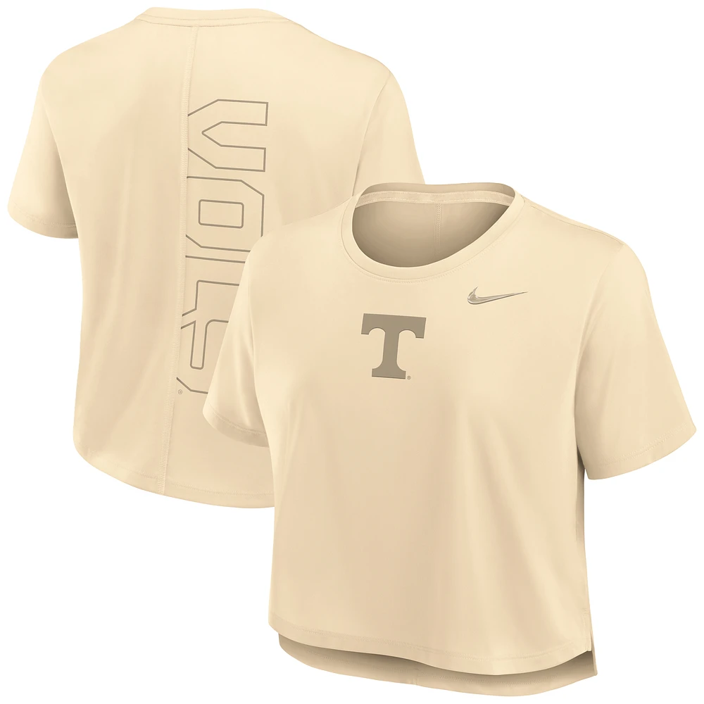 Women's Nike Tan Tennessee Volunteers Performance Cropped T-Shirt