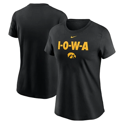 Women's Nike Black Iowa Hawkeyes Local Ultimate Chant T-Shirt