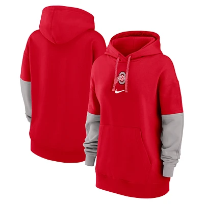 Women's Nike Scarlet Ohio State Buckeyes 2024 Sideline Essential Hoodie