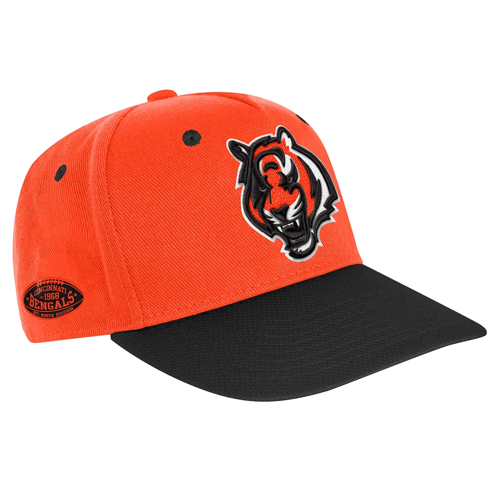 Youth Orange/Black Cincinnati Bengals Pro-Sport Precurved Structured Adjustable Hat
