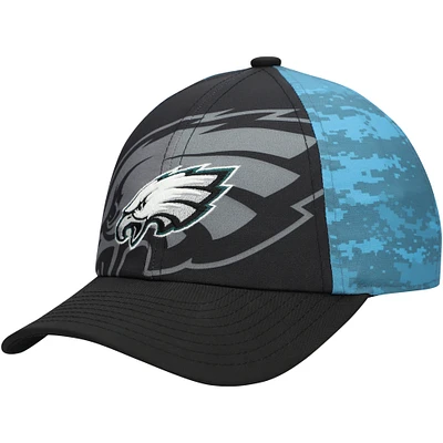 Youth Black/Midnight Green Philadelphia Eagles Combine Two-Tone Adjustable Hat