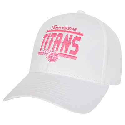 Girls Youth Tennessee Titans All White Structured Adjustable Hat