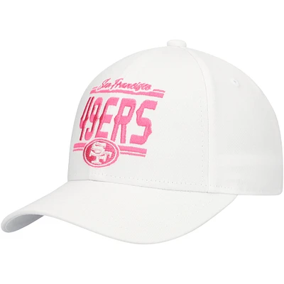 Girls Youth San Francisco 49ers All White Structured Adjustable Hat