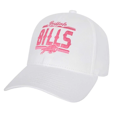 Girls Youth Buffalo Bills All White Structured Adjustable Hat