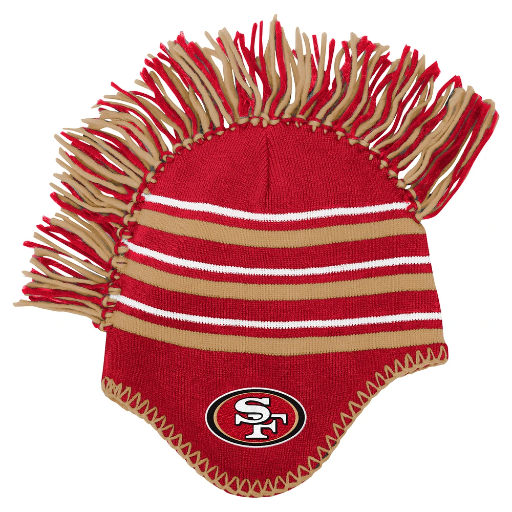 Preschool Scarlet San Francisco 49ers Mohawk Stripe Knit Hat