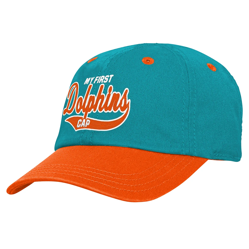 Infant Aqua/Orange Miami Dolphins My First Tail Sweep Slouch Flex Hat