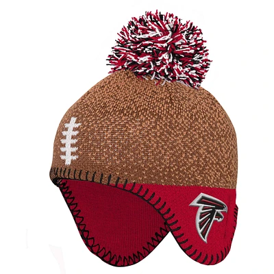 Preschool Brown Atlanta Falcons Football Head Knit Hat with Pom