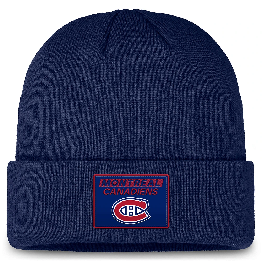 Men's Fanatics Navy Montreal Canadiens Authentic Pro Cuffed Knit Hat