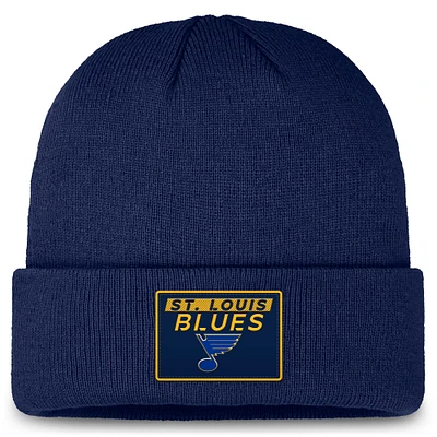 Men's Fanatics Navy St. Louis Blues Authentic Pro Cuffed Knit Hat