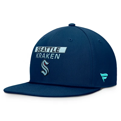 Men's Fanatics Deep Sea Blue Seattle Kraken Authentic Pro Prime Snapback Hat