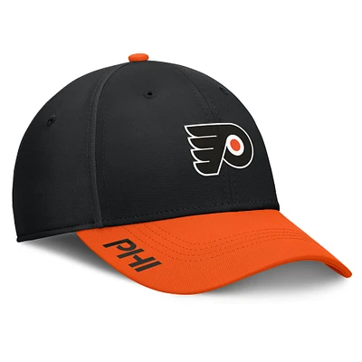 Men's Fanatics Black/Orange Philadelphia Flyers Authentic Pro Rink Flex Hat