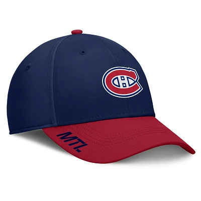 Men's Fanatics Navy/Red Montreal Canadiens Authentic Pro Rink Flex Hat