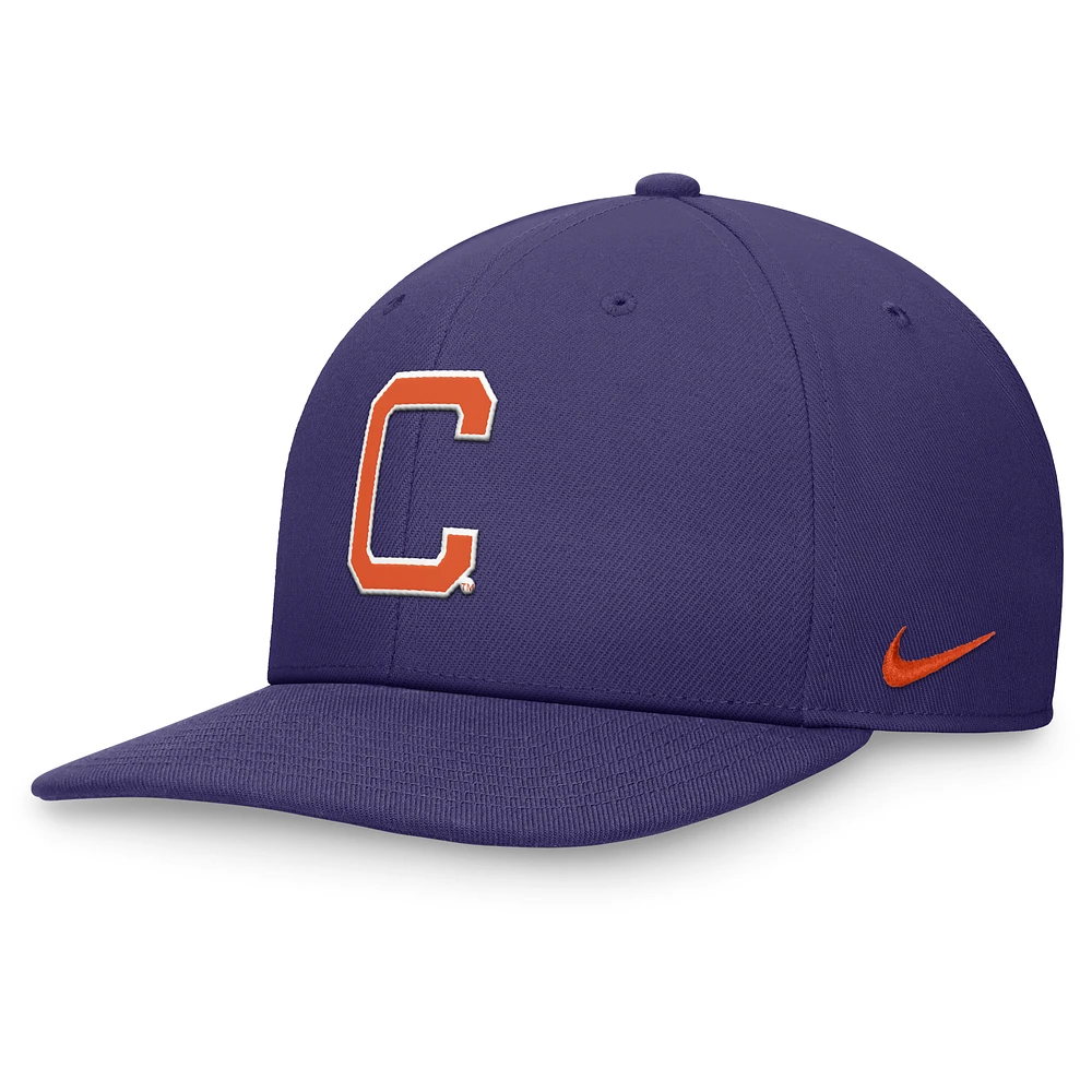 Men's Nike Purple Clemson Tigers Primetime Pro Snapback Hat