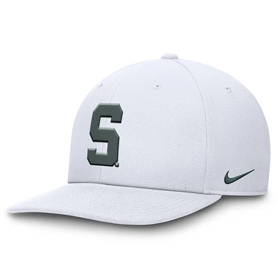 Men's Nike White Michigan State Spartans Primetime Pro Snapback Hat