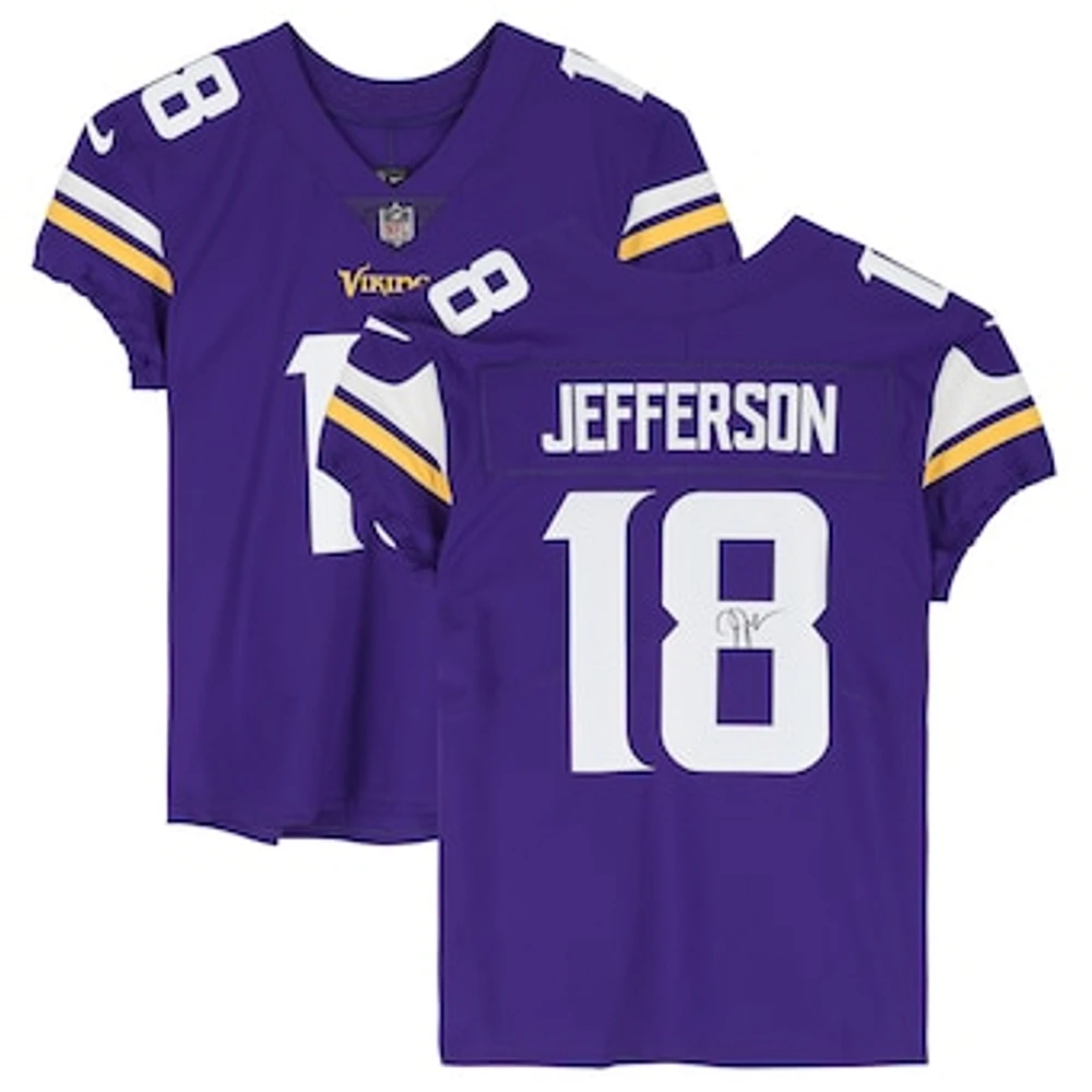 Justin Jefferson Minnesota Vikings Autographed Purple Nike Elite Jersey