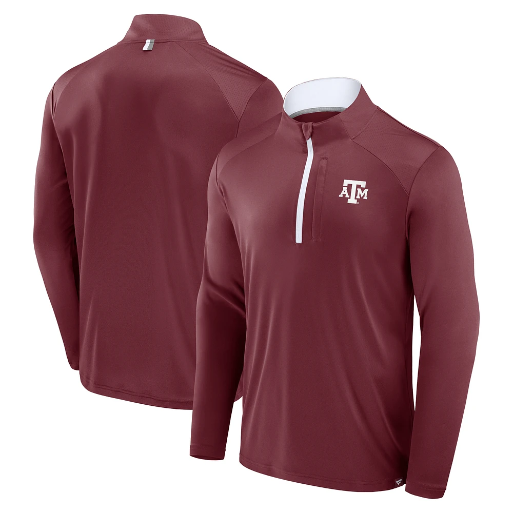 Men's Fanatics Maroon Texas A&M Aggies Fundamental Defender Quarter-Zip Jacket