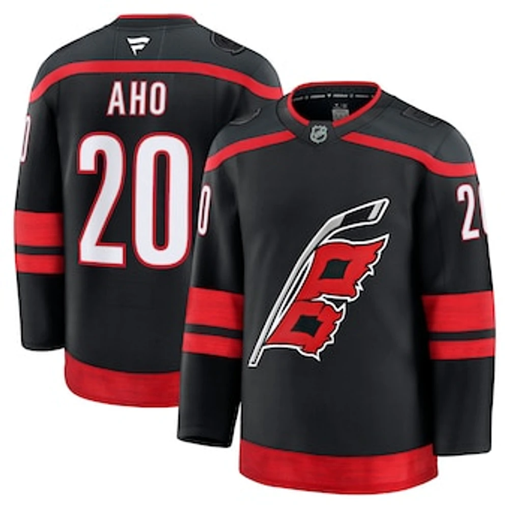 Men's Fanatics Sebastian Aho Black Carolina Hurricanes Home Premium Jersey