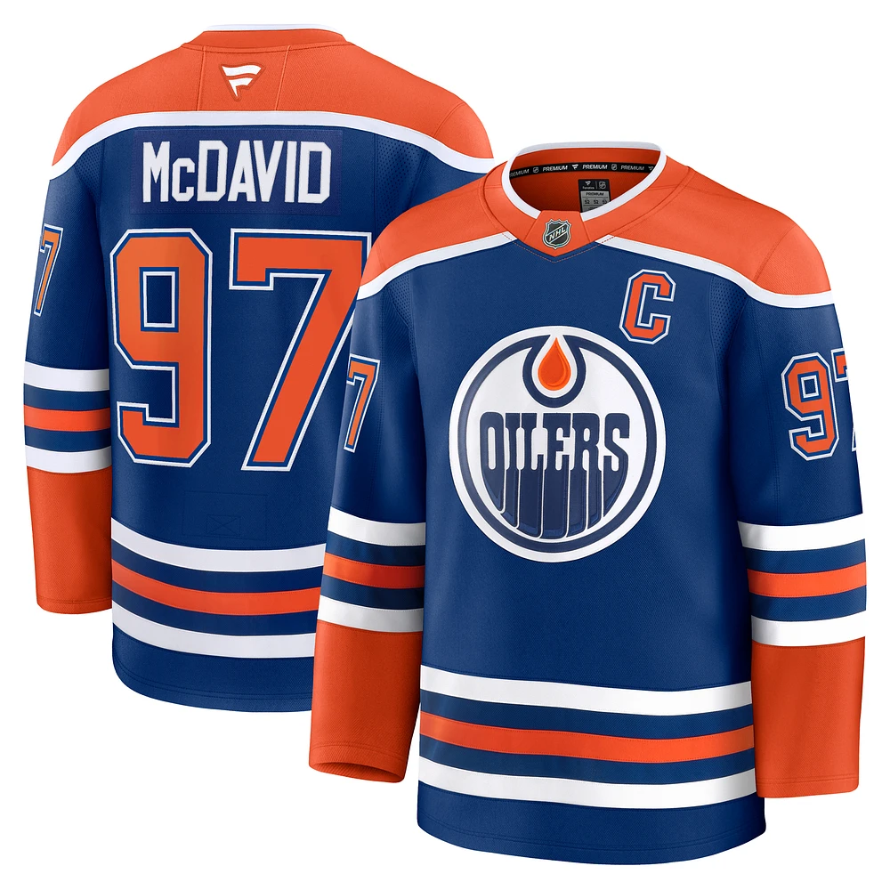 Men's Fanatics Connor McDavid Royal Edmonton Oilers Home Premium Jersey