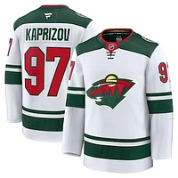 Men's Fanatics Kirill Kaprizov White Minnesota Wild Away Premium Jersey